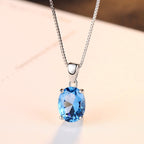 Astrid - Women's Elegant Blue Crystal Necklace