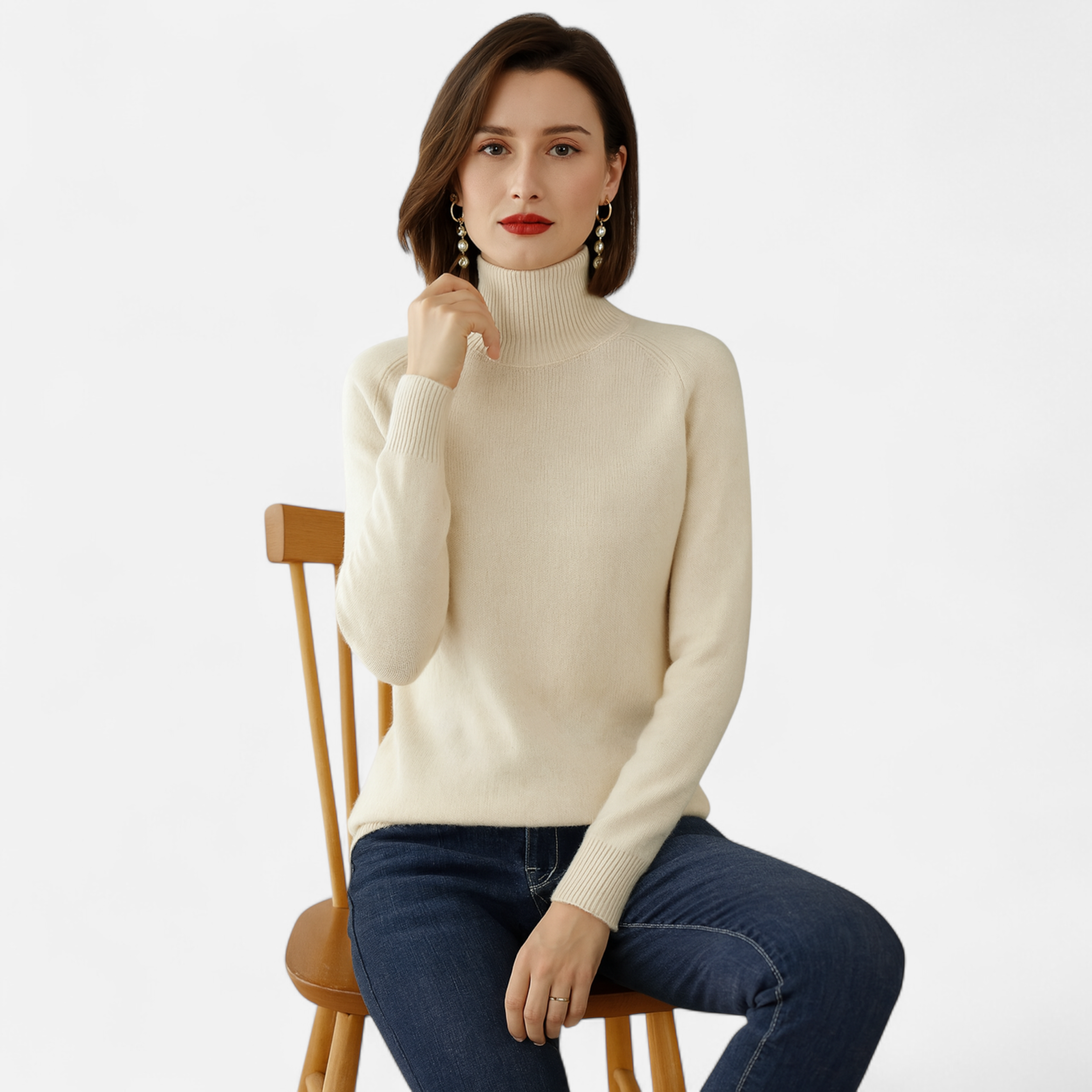 Aurelia - Women's Classic Turtle Neck Sweater