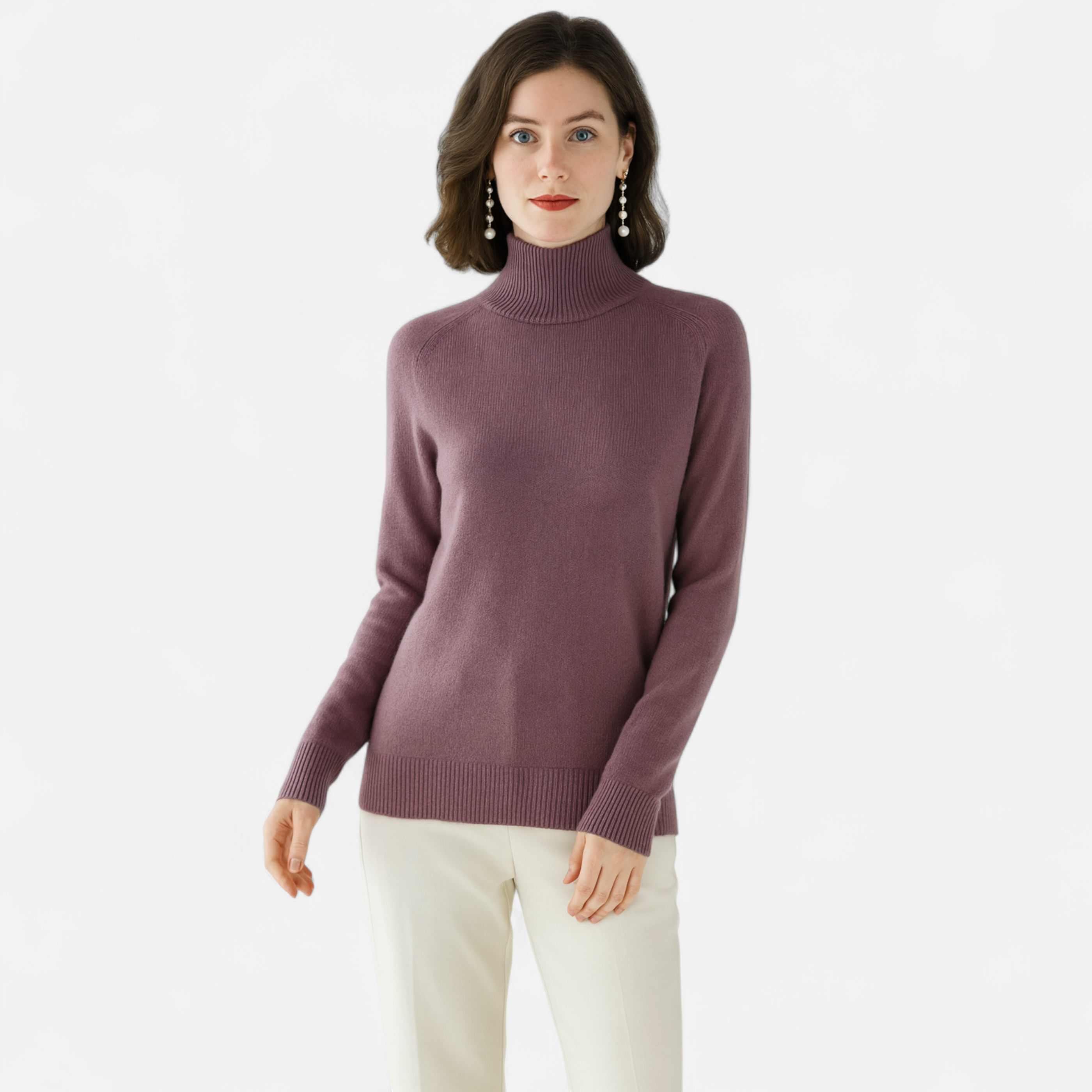 Aurelia - Women's Classic Turtle Neck Sweater