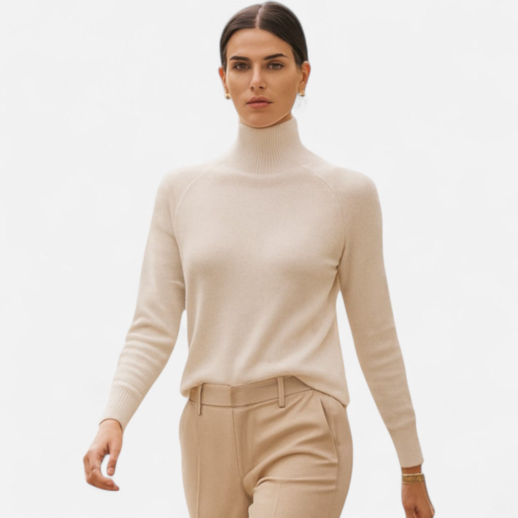 Aurelia - Women's Classic Turtle Neck Sweater