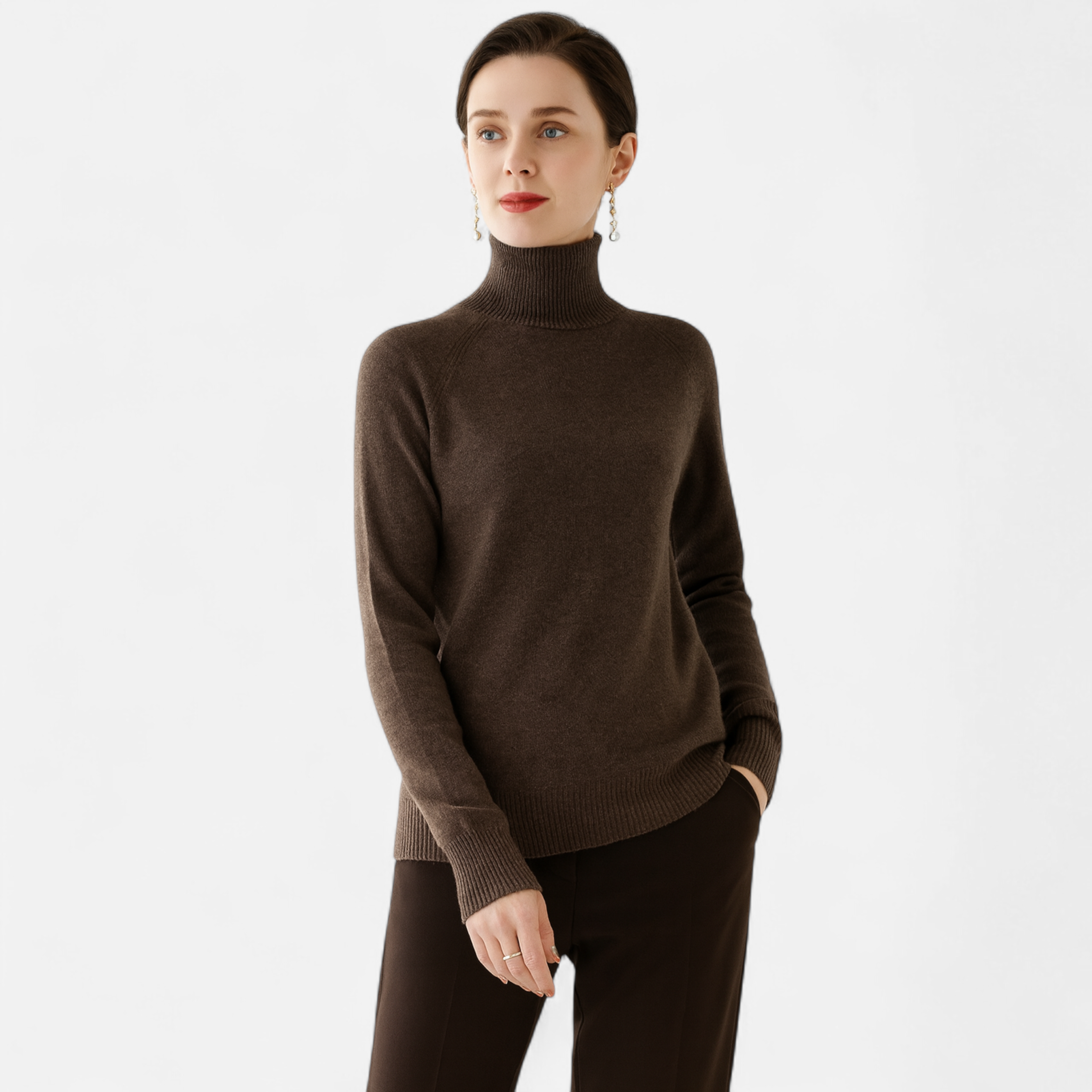 Aurelia - Women's Classic Turtle Neck Sweater