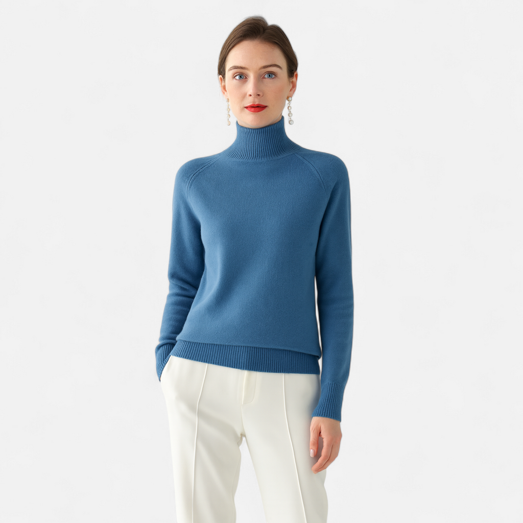 Aurelia - Women's Classic Turtle Neck Sweater