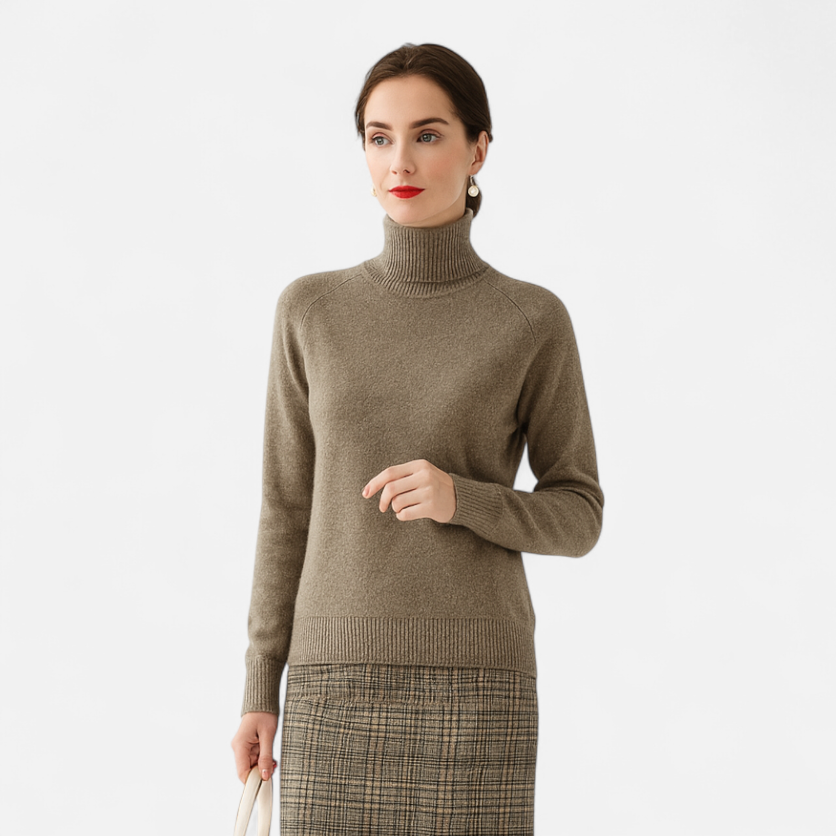 Aurelia - Women's Classic Turtle Neck Sweater