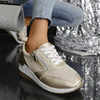 Aveline | Women's Chic Platform Sneakers with Side Zip