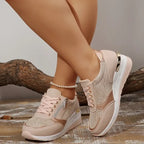 Aveline | Women's Chic Platform Sneakers with Side Zip