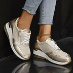 Aveline | Women's Chic Platform Sneakers with Side Zip