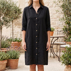 Avenora - Relaxed Button-Down Shirt Dress