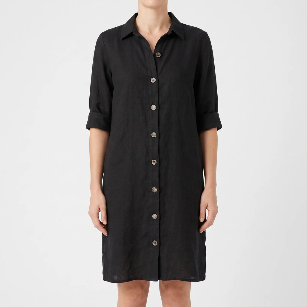 Avenora - Relaxed Button-Down Shirt Dress