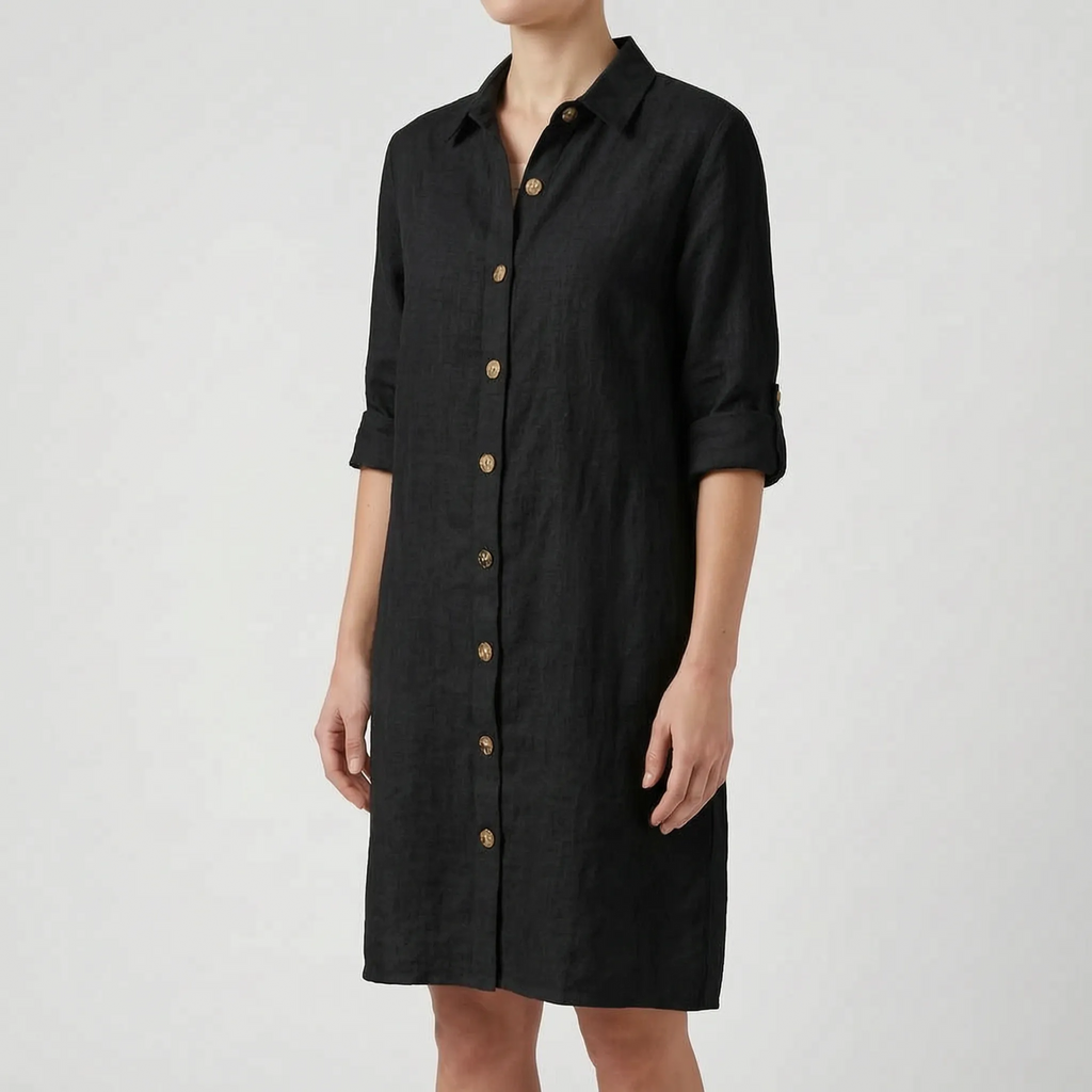 Avenora - Relaxed Button-Down Shirt Dress