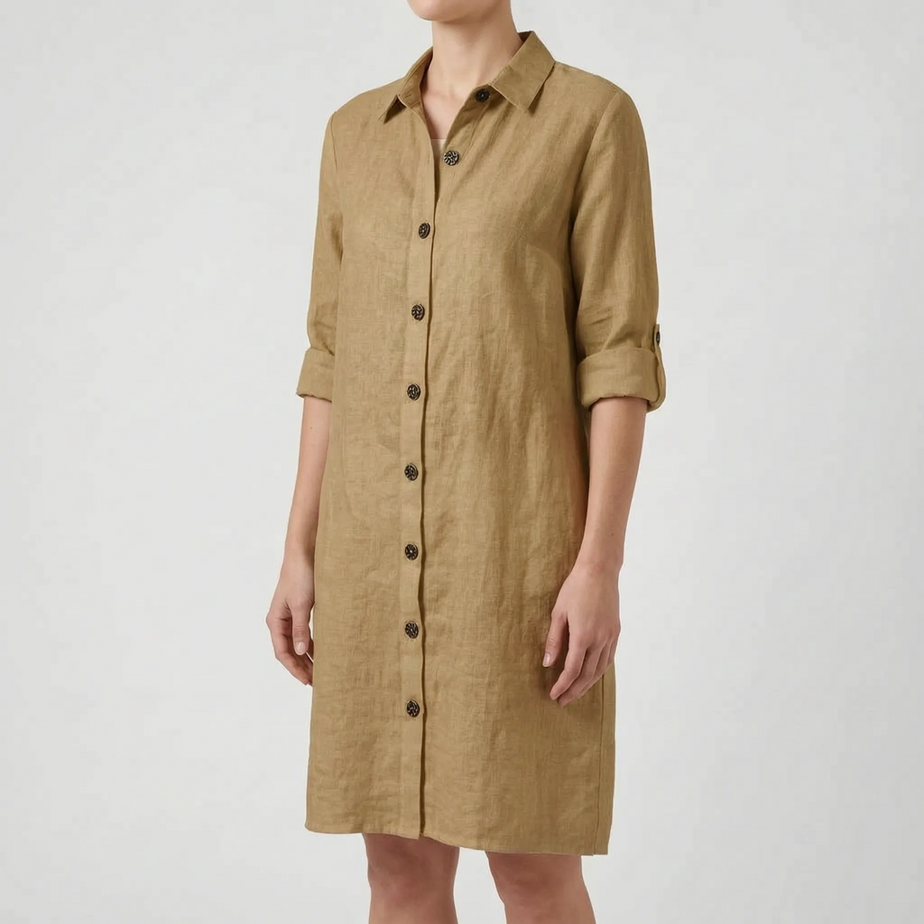 Avenora - Relaxed Button-Down Shirt Dress