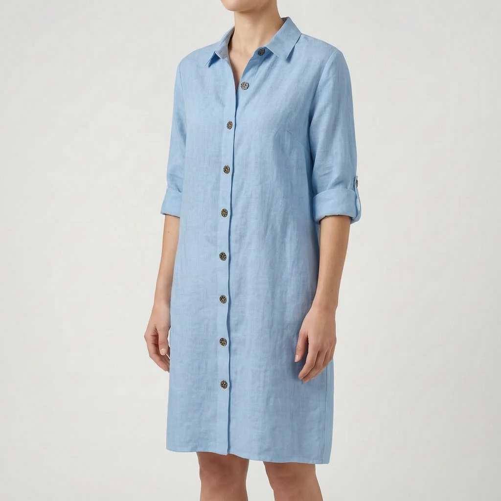 Avenora - Relaxed Button-Down Shirt Dress