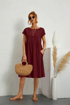 Thea | Women's Casual Midi Dress with Pockets