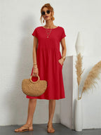 Thea | Women's Casual Midi Dress with Pockets