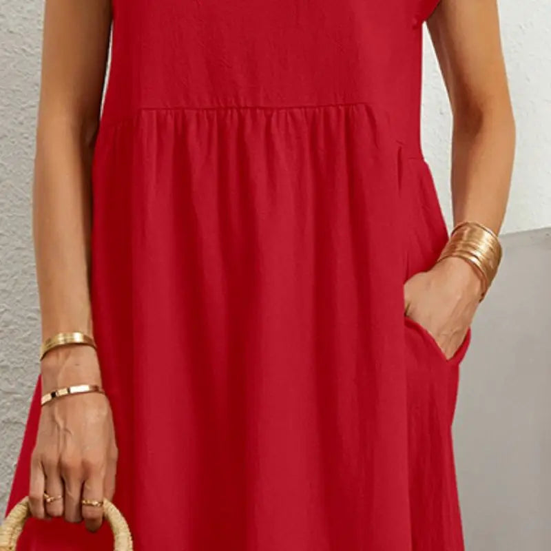 Thea | Women's Casual Midi Dress with Pockets