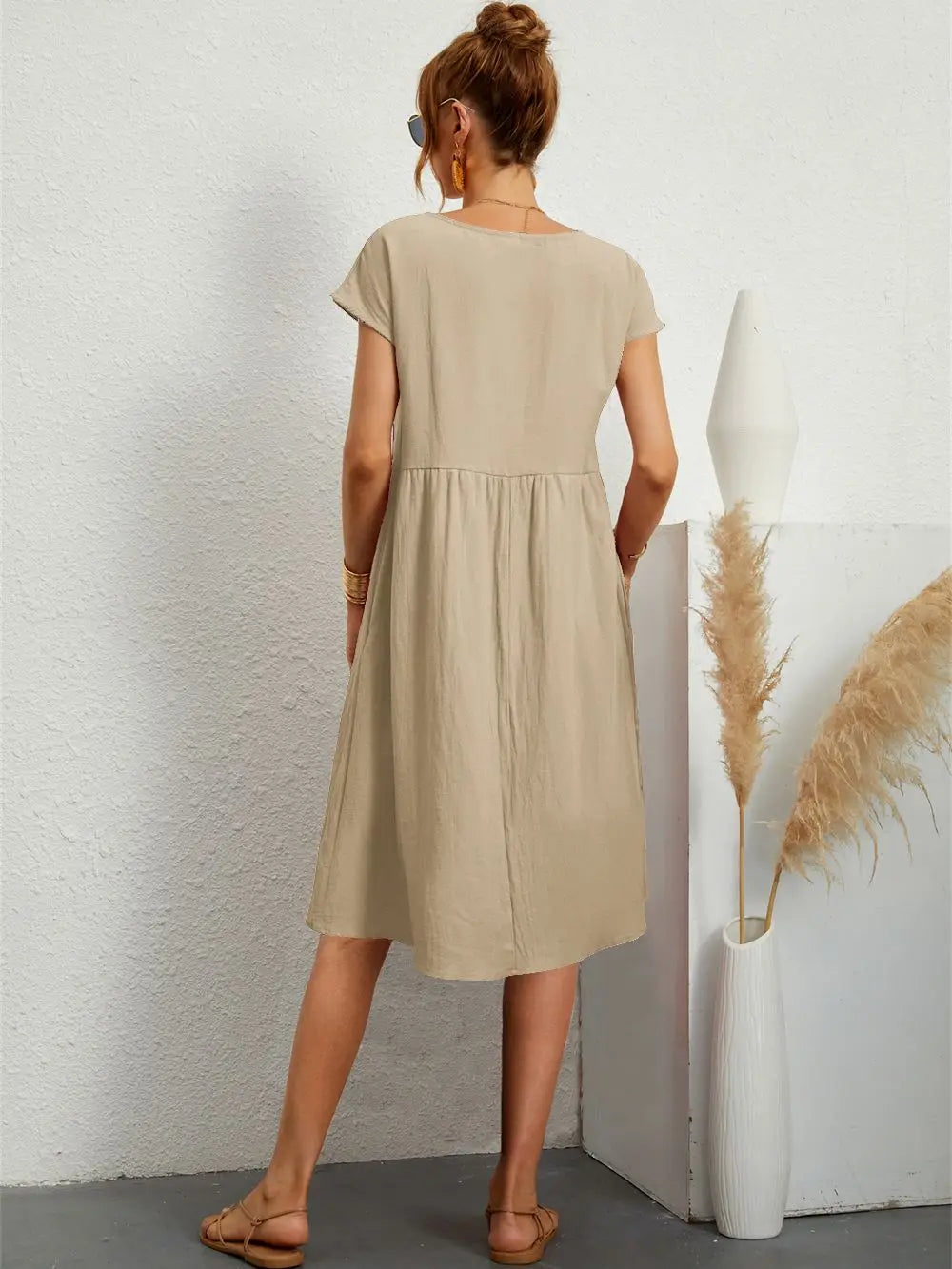 Thea | Women's Casual Midi Dress with Pockets
