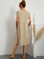 Thea | Women's Casual Midi Dress with Pockets