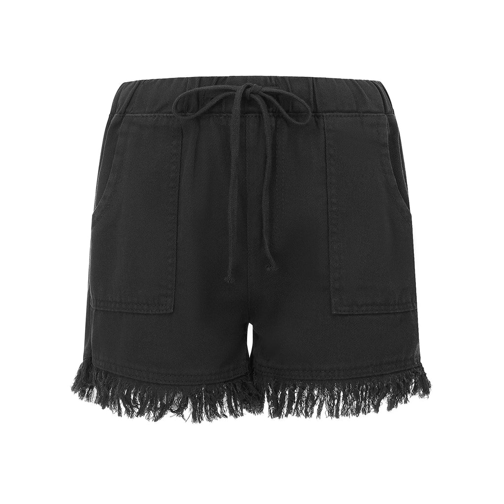 Brenna | Women's Casual Denim Drawstring Shorts