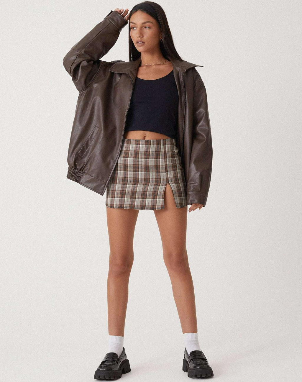 Briar - Women's Faux Leather Bomber Jacket