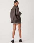 Briar - Women's Faux Leather Bomber Jacket