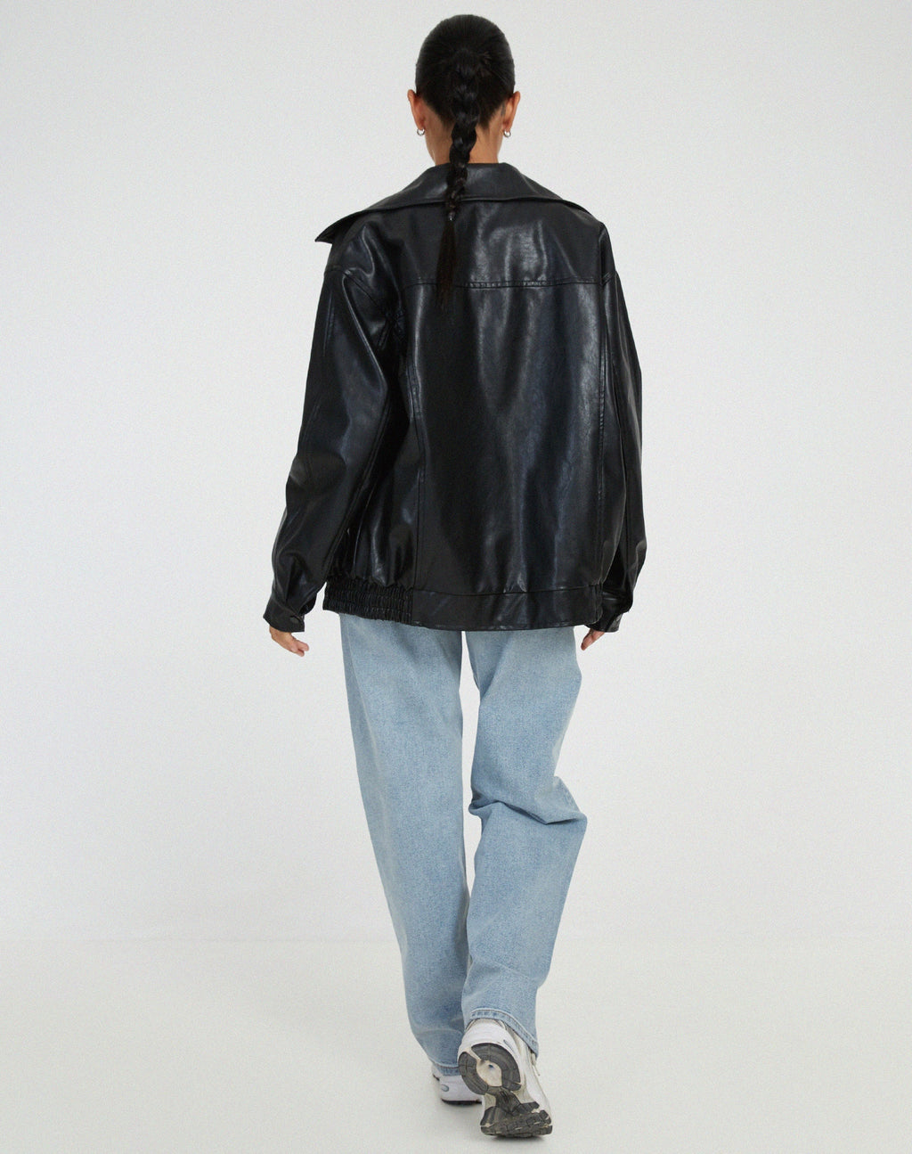 Briar - Women's Faux Leather Bomber Jacket