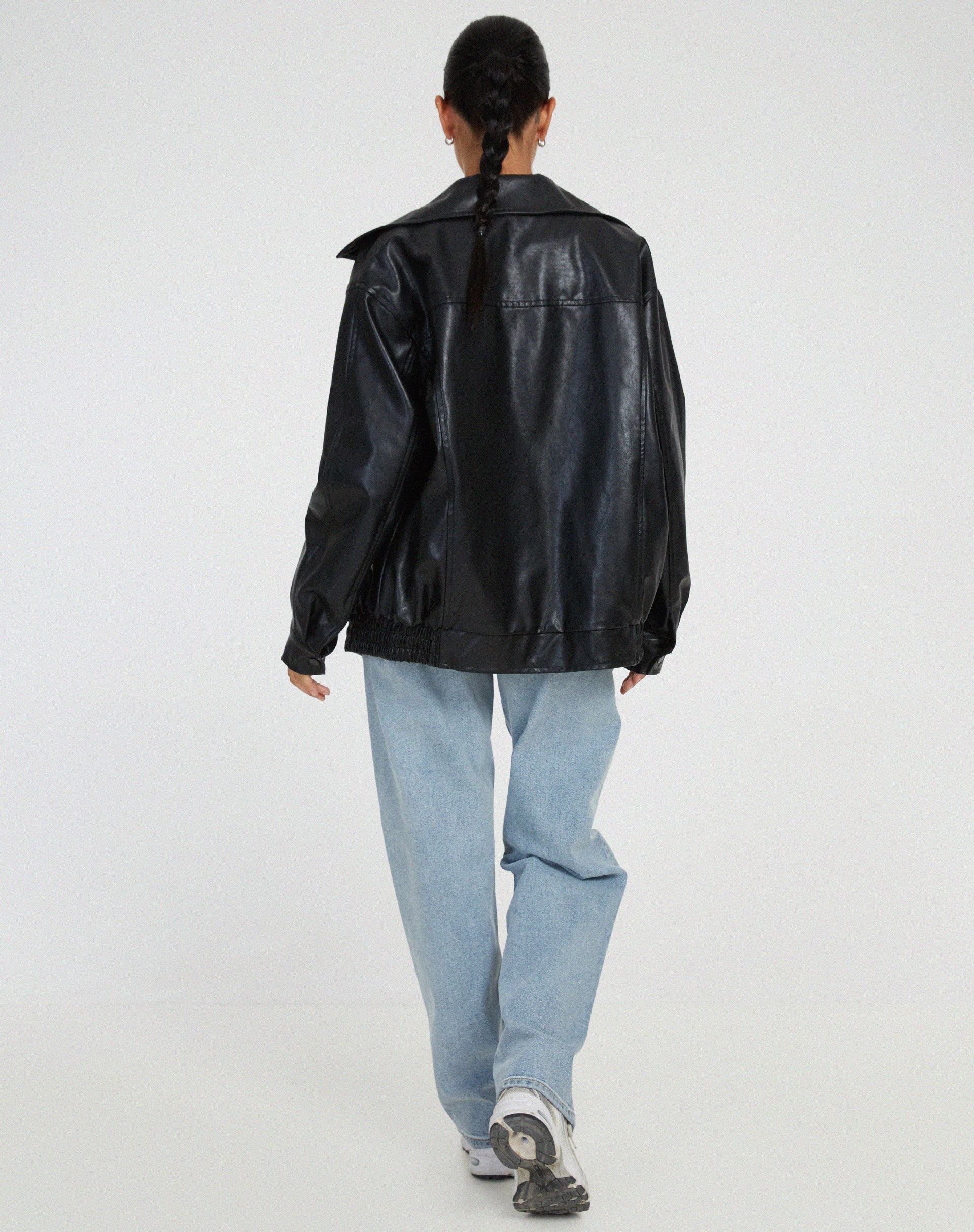Briar - Women's Faux Leather Bomber Jacket