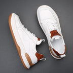 Cade - Men's Casual Green Sneakers with Contrast Sole