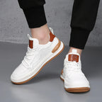 Cade - Men's Casual Green Sneakers with Contrast Sole