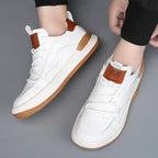 Cade - Men's Casual Green Sneakers with Contrast Sole