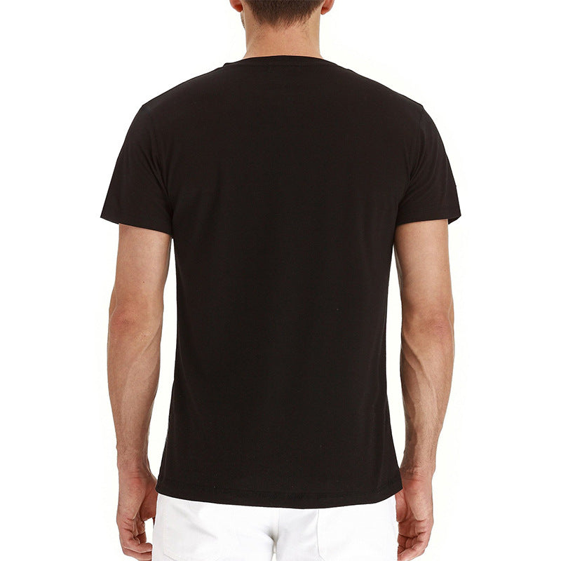 Caleb - Men's Classic Henley Shirt with Chest Pocket