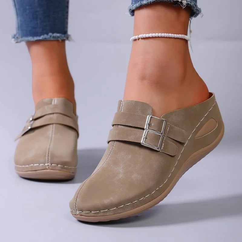 Callista | Women's Casual Buckled Clogs
