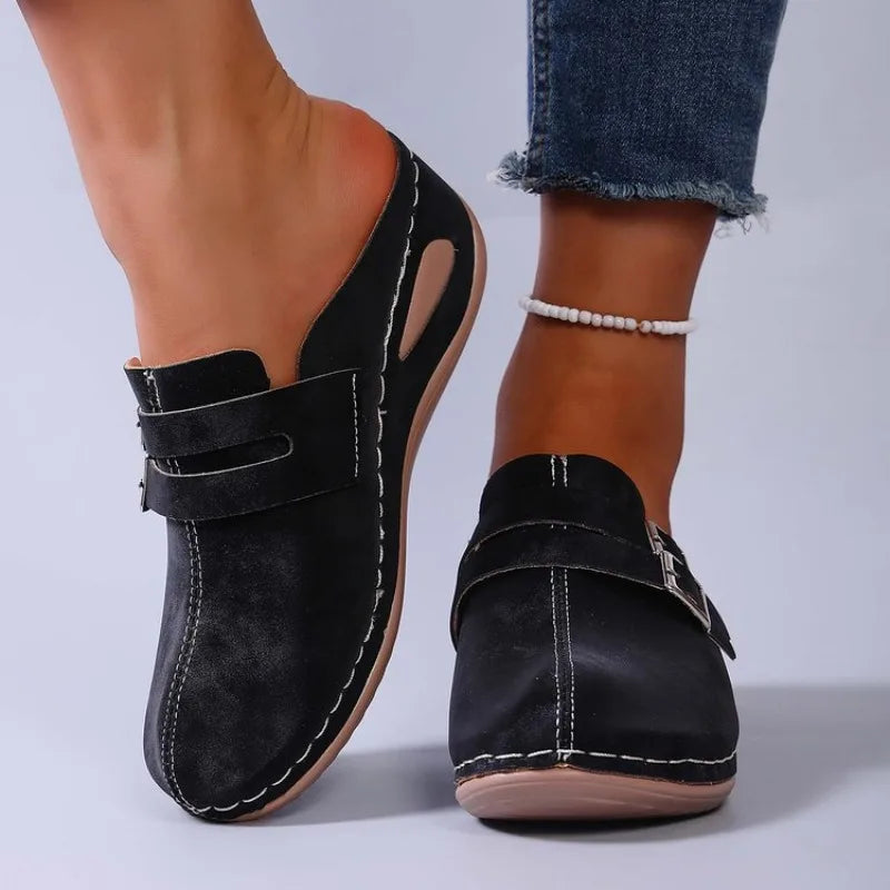 Callista | Women's Casual Buckled Clogs