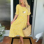 Callista | Women's Chic Polka Dot Midi Dress