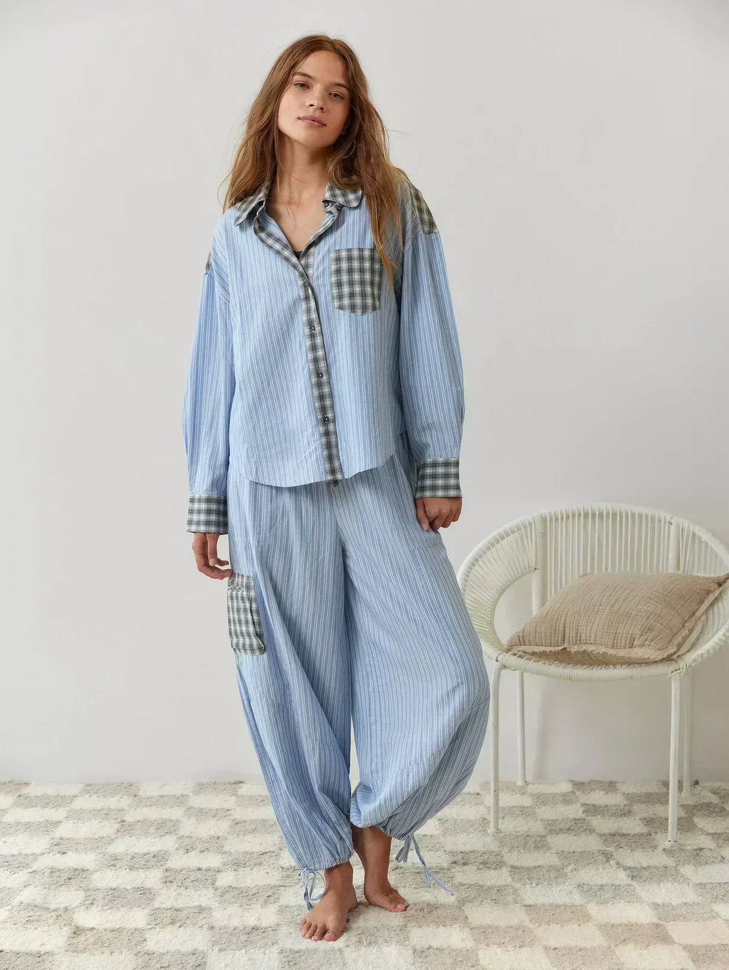 Callista - Women's Cozy Plaid Pajama Set
