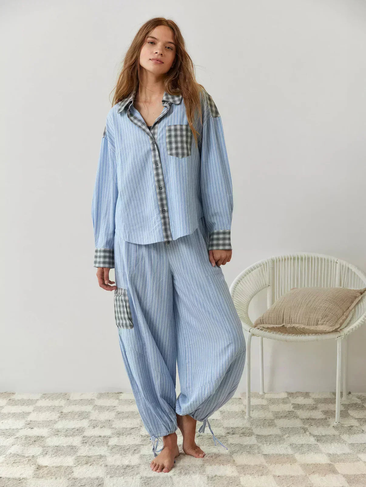 Callista - Women's Cozy Plaid Pajama Set