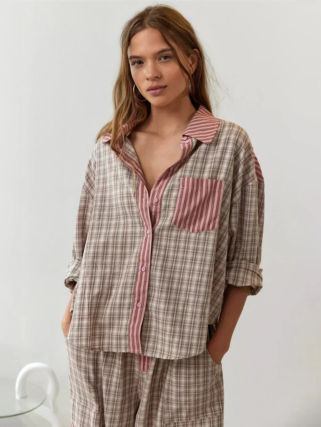 Callista - Women's Cozy Plaid Pajama Set