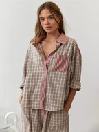 Callista - Women's Cozy Plaid Pajama Set
