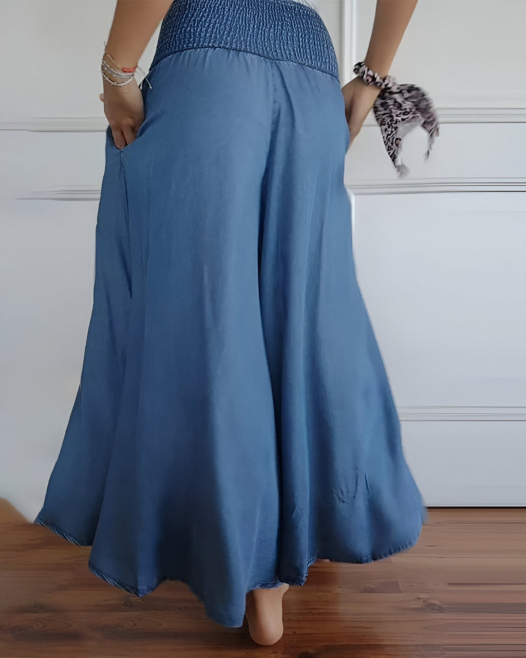 Callista | Women's Flowy Smocked Waist Maxi Skirt