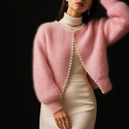 Callista - Women's Pearl Trim Cardigan Sweater