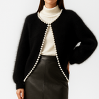 Callista - Women's Pearl Trim Cardigan Sweater