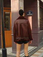 Callista - Women's Stylish Faux Shearling Fleece Jacket