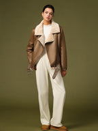 Callista - Women's Stylish Faux Shearling Fleece Jacket
