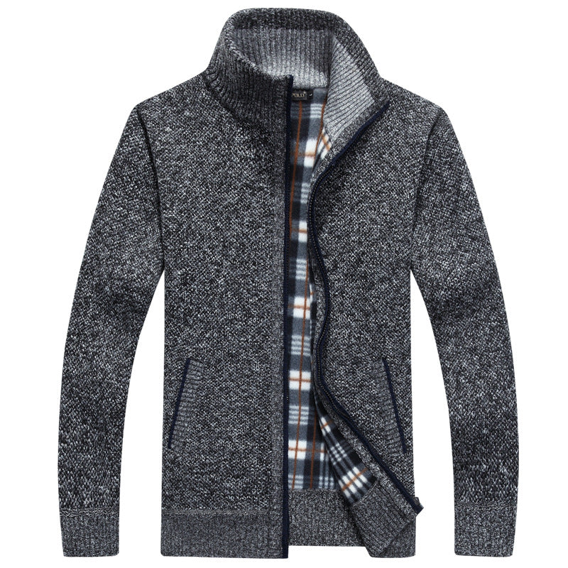 Callum | Men's Classic Knit Zip-Up Sweater Jacket