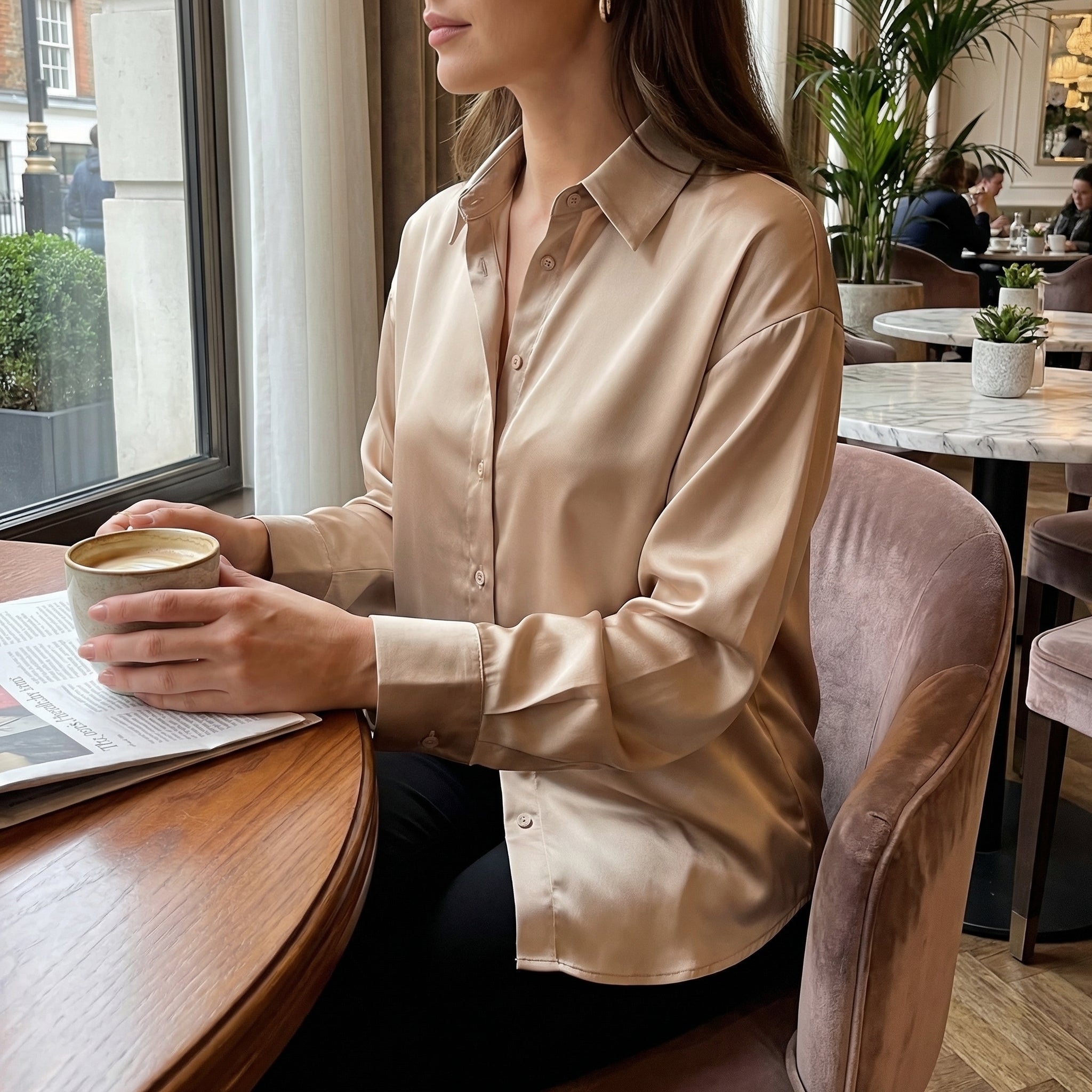 Camille | Women's Elegant Satin Blouse