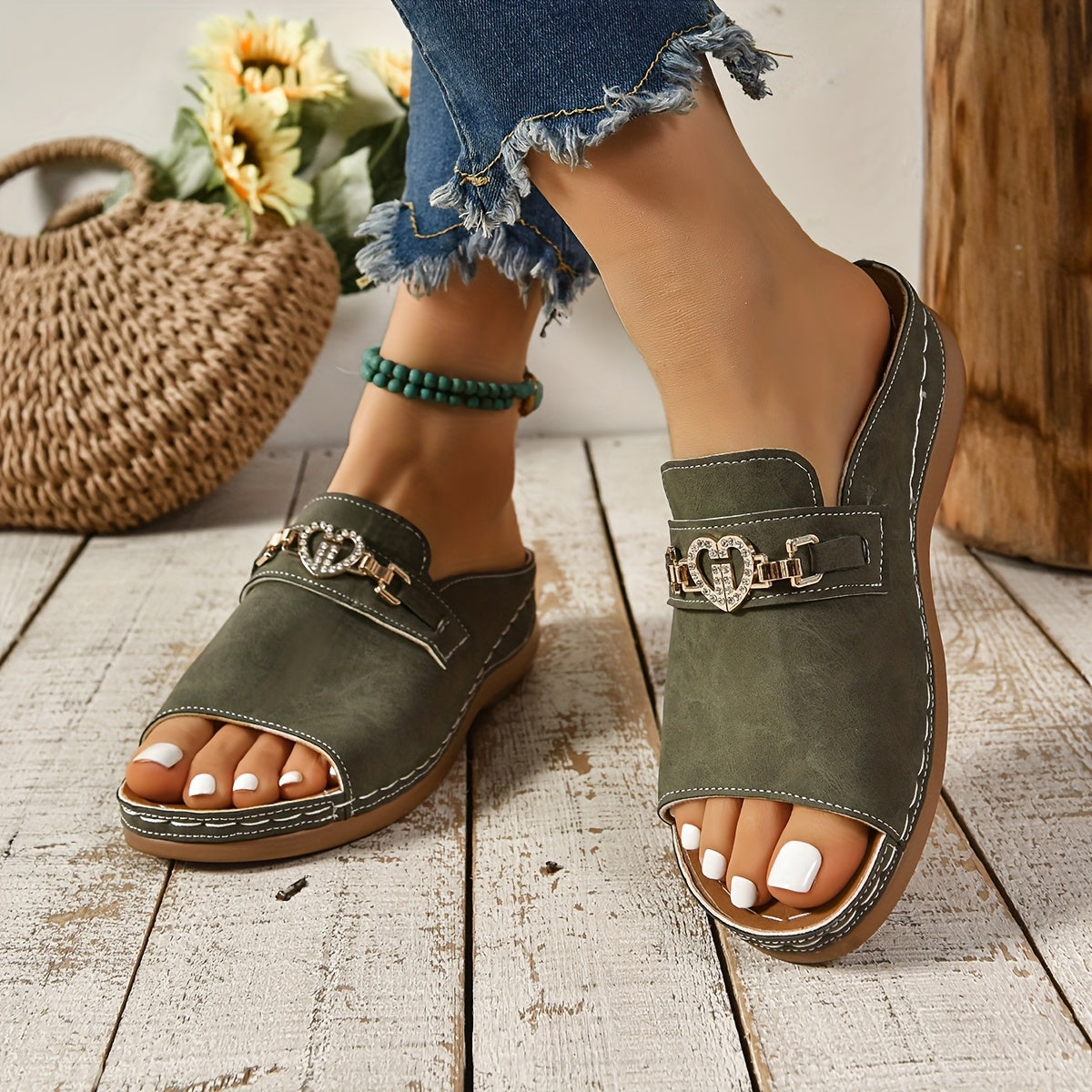 Cassia | Women's Glam Slip On Sandals