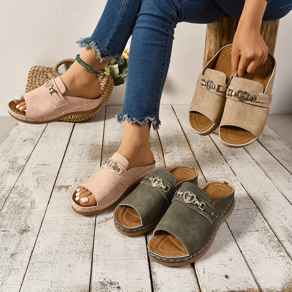 Cassia | Women's Glam Slip On Sandals