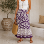 Celeste | Women's Boho Printed Maxi Skirt