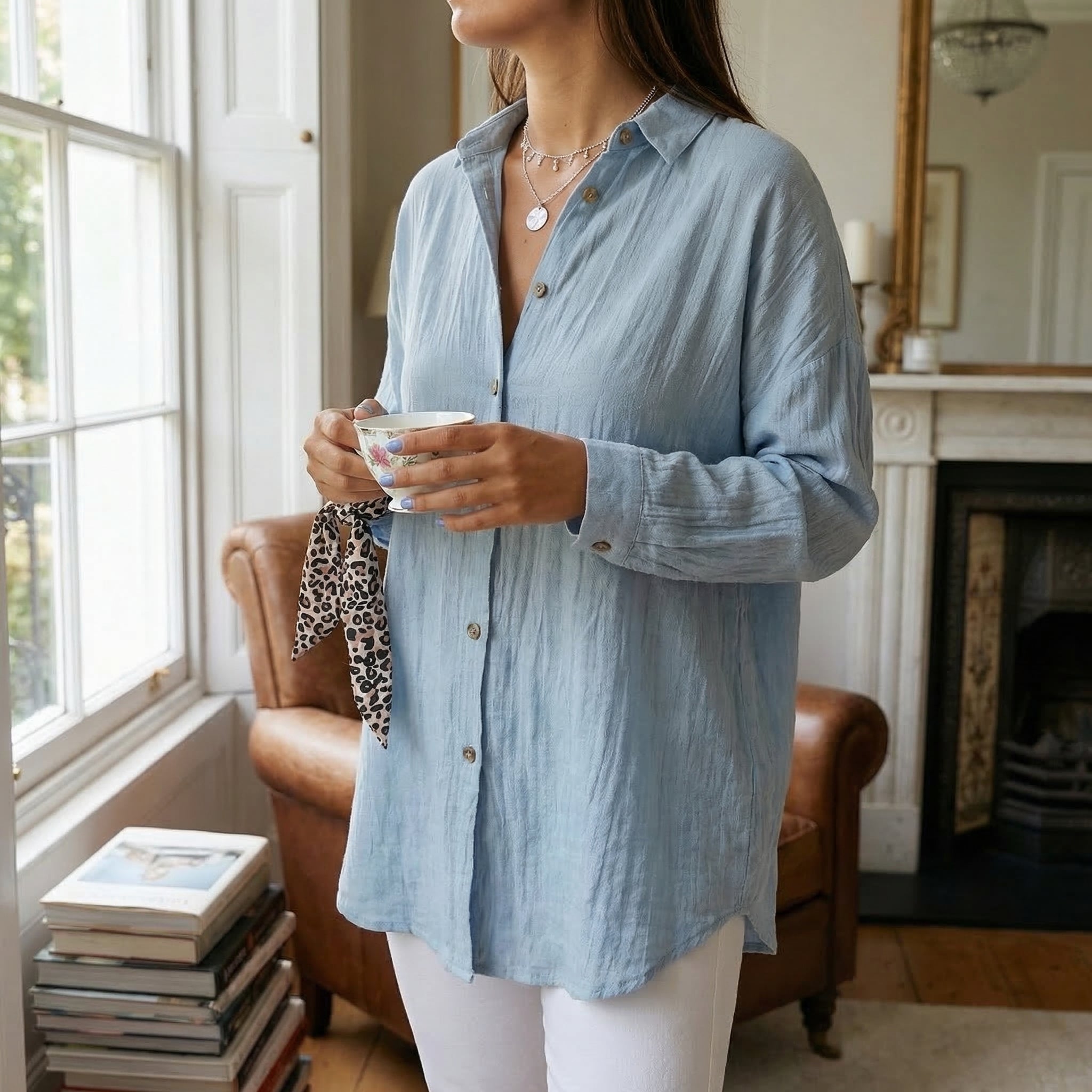Celeste | Women's Casual Linen Blouse
