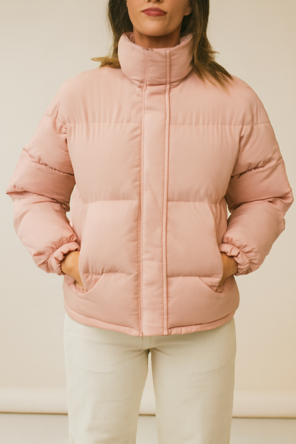 Celeste - Women's Cozy Puffer Jacket with High Collar