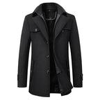 Idris | Men's Classic Long Trench Coat