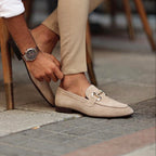 Cormac - Men's Classic Faux Suede Loafers with Buckle Detail